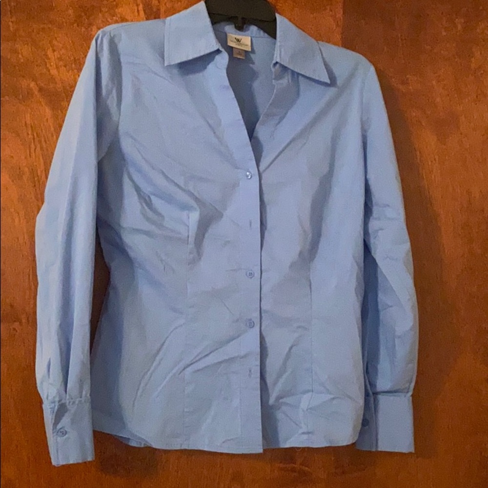 Blue button down shirt